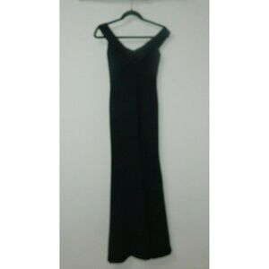 Lulu's‎ Dress Navy Blue Song Of Love Blue Off-The-Shoulder Maxi Size X-Small